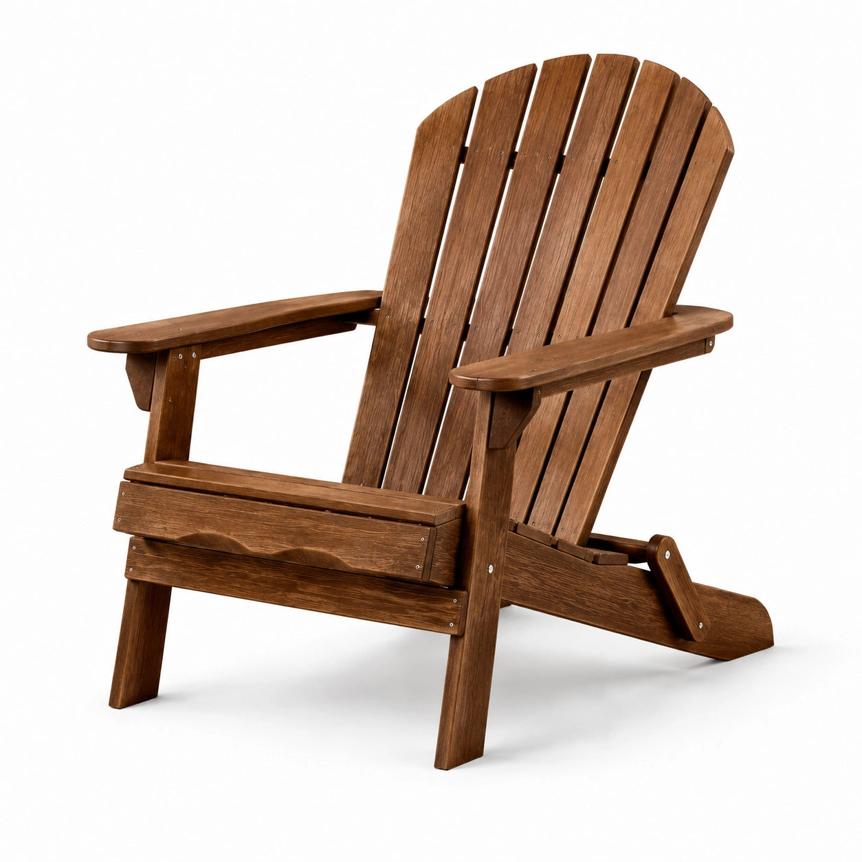 Holzstuhl Adirondack aus Eichenholz Braun
