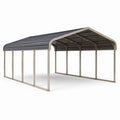 Carport aus Aluminium und verzinktem Stahl 600x300x260 cm Grau