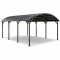 Carport Stahlrahmen 6x3 m Polycarbonatdach Anthrazit