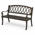 Gartenbank Aluminium Braun 127cm