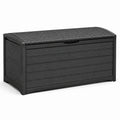Gartenbox aus Polyrattan Schwarz 120x56x62 cm