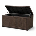 Gartenbox aus Polypropylen in Rattan-Optik Braun